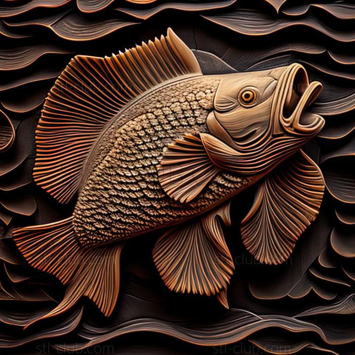 3D model st Carp   toothed fish (STL)